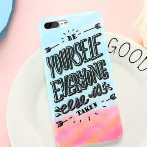 Θήκη Art Print Be Yourself Rainbow TPU – iPhone 7 / iPhone 8