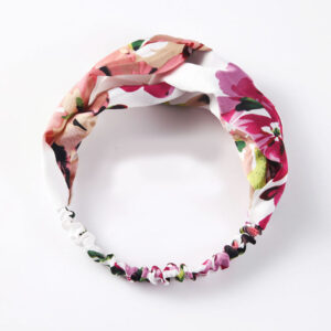 Μαντήλι Μαλλιών Headband White Floral Green