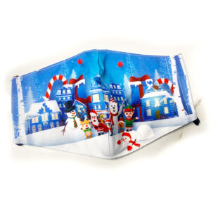 Μάσκα Πολλαπλών Χρήσεων Christmas City Snow Blue - One Size