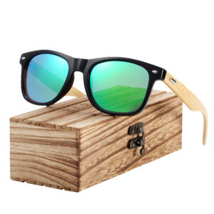 Γυαλιά Ηλίου Bamboo Wayfarer Style Μαύρα με Chameleon Φακό Unisex (AC4175)