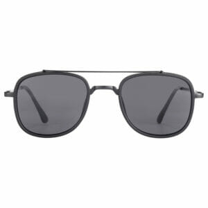 Γυαλιά Ηλίου Retro Hexagon Stainless Μαύρο με Polarized Μαύρο Φακό (AC8504)