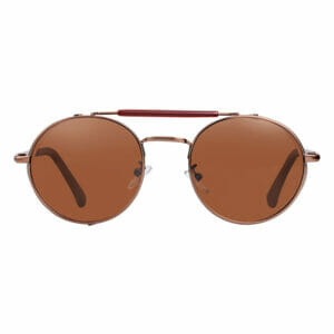 Γυαλιά Ηλίου Round Stainless Καφέ με Καφέ Polarized Φακός (AC8375)