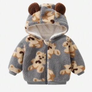 Μπουφανάκι/Ζακετάκι Fleece με Κουκούλα Bear Unisex (K1001)