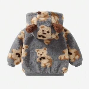 Μπουφανάκι/Ζακετάκι Fleece με Κουκούλα Bear Unisex (K1001)