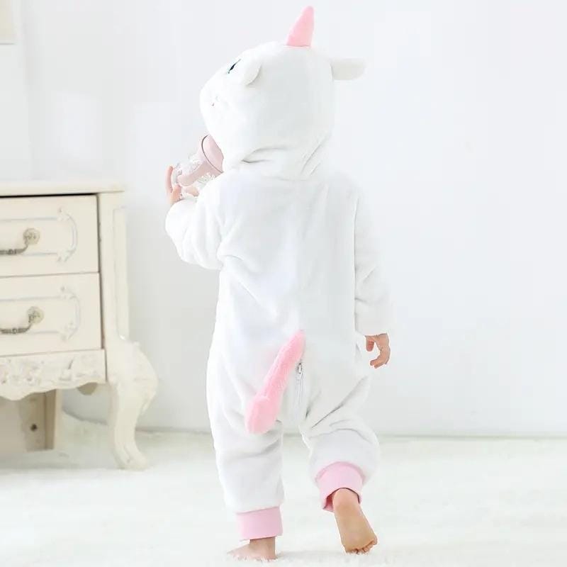 Ολόσωμη Φόρμα Βελούδινη με Κουκούλα Unisex Unicorn (K1002)