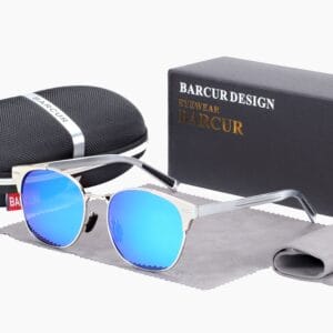 Γυαλιά Ηλίου Active Stainless Ασημί Σκελετός & Μπλε Polarized Φακός (AC8577)