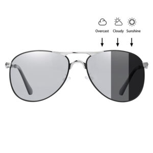 BARCUR - Γυαλιά Ηλίου Pilot Stainless Ασημί Σκελετός & Μπλε Φακός Polarized (8726)