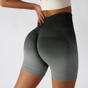 Αθλητικό Biker Shorts Ψηλόμεσο Gradient Grey/Black (A6602)