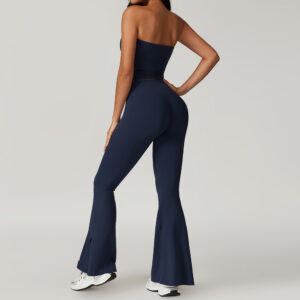 Elegant Set Cabana Pants Και Strapless Top Navy Blue (Α8796-2)