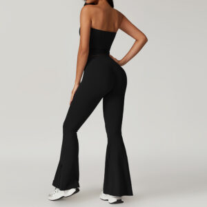 Elegant Set Cabana Pants Και Strapless Top Μαύρο (Α8796-2)